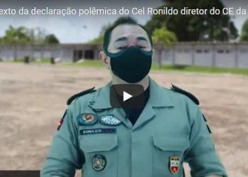 VÍDEO- Após polêmica sobre críticas a fala do diretor do CE da PM, veja vídeo completo