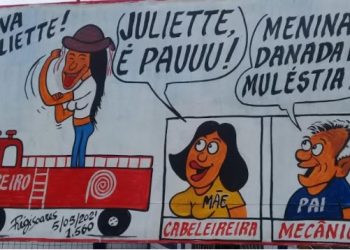 CHARGE DO DIA – Régis Soares homenageia Juliette , a campeã do BBB 21