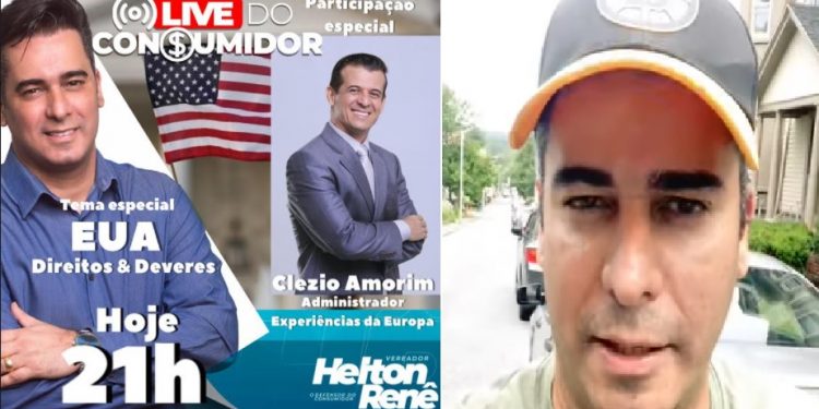 VÍDEO- Em Live nos EUA, Helton Renê fala do direito do consumidor nos Estados Unidos e Europa