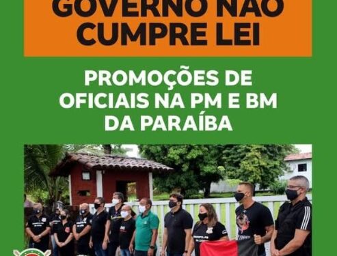 COPM denuncia desrespeito do Governo com promoções dos oficiais na Paraíba