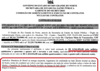 Contrato de R$ 8,5 milhões investigado na CPI da Covid exigia fardamento com bandeira da Paraíba