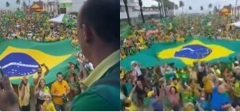 VÍDEO- Bolsonaro faz discurso para manifestantes em ato por voto impresso em JP