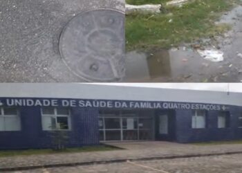 VÍDEO- Rede da Cagepa jorra esgoto in natura em frente a Unidade de Saúde da Família em JP