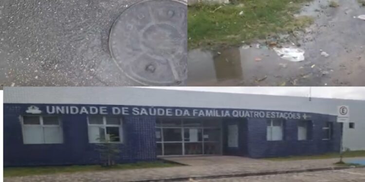 VÍDEO- Rede da Cagepa jorra esgoto in natura em frente a Unidade de Saúde da Família em JP