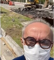 VÍDEOS- PMJP identifica causa de cratera na Pedro II e já trabalha na correção, anuncia Cícero