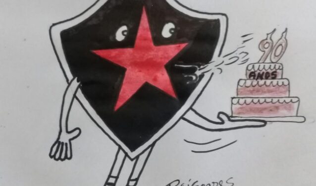 VEJA VÍDEO- A arte do chargista Régis Soares no “parabéns pra você Botafogo/PB”