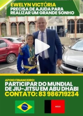 Atleta faz “vaquinha” para representar a Paraíba em Dubai e ganha apoio de deputado Cb Gilberto