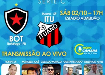 Rádio Câmara FM 88,7 reúne time de craques na transmissão de Botafogo x Ituano neste sábado às 17h