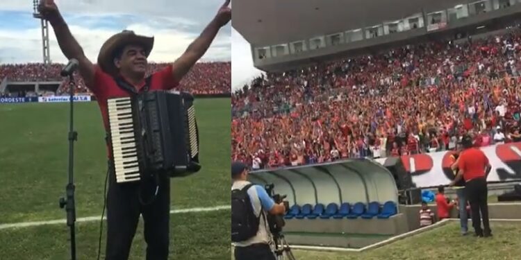 VIDEO- Torcida e Ton Oliveira cantam “Paraíba Joia Rara” na final da Copa Nordeste