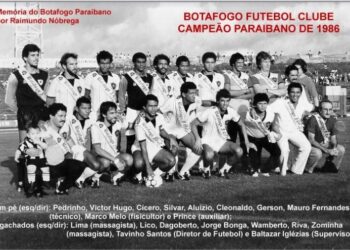 DO BAÚ- Veja foto e relembre os craques do Bota/PB campeão de 1986 e Tavinho Santos diretor
