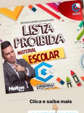 LISTA PROIBIDA – Helton Renê alerta aos pais na hora de comprar o material escolar