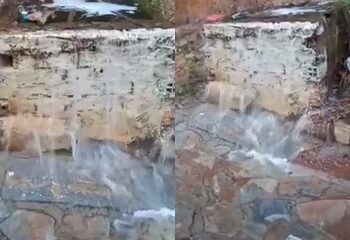 MAU EXEMPLO- Em Bananeiras moradores flagram (VIDEO) desperdício de água em prédio da Cagepa