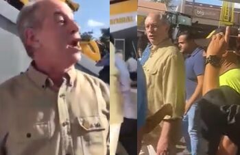 VEJA VÍDEOS -Confusão com empurrões e xingamentos entre Ciro Gomes e bolsonaristas