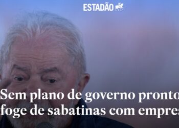 ESTADÃO:  Sem plano de Governo, Lula foge de sabatinas e debates públicos com executivos e empresários