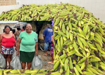 PEDRAS DE FOGO-Manoel Jr celebra doação de 25 mil espigas de milho e 11 toneladas de macaxeira e abacaxi