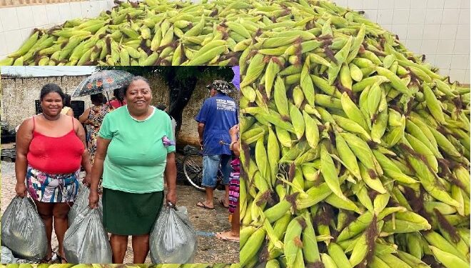 PEDRAS DE FOGO-Manoel Jr celebra doação de 25 mil espigas de milho e 11 toneladas de macaxeira e abacaxi