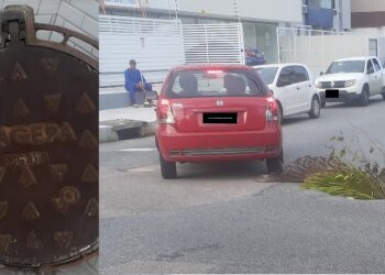 “Boca de lobo” da Cagepa causa transtorno, danos a veículos e risco de acidentes no Bancários