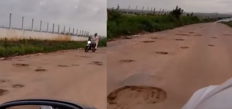 Populares denunciam caos na estrada de Mari a Cajá, danificando veículos e causando acidentes