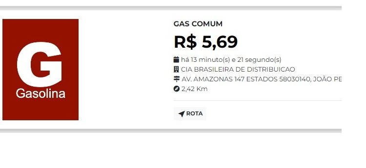 Gasolina já pode ser encontrada a R$ 5,69 em João Pessoa, revela aplicativo “preço da hora”