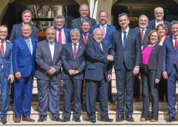 Veneziano participa de almoço com Lula, na residência do presidente do Senado Rodrigo Pacheco, em Brasília