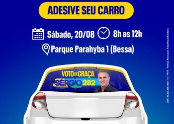 Campanha de Sérgio Queiroz tem “adesivaço”, visita à Zona Sul e caminhada na Feirinha de Tambaú