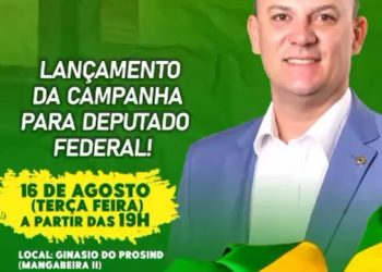 Cabo Gilberto lança campanha a deputado federal em Mangabeira, onde reside desde 1 ano de idade