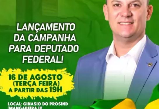 Cabo Gilberto lança campanha a deputado federal em Mangabeira, onde reside desde 1 ano de idade