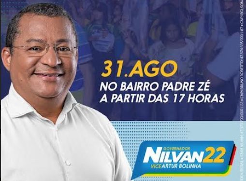 Nilvan Ferreira, do PL, participa da “Caminhada da Mudança” nesta 4ª feira no bairro do Padre Zé