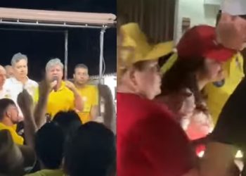 VEJA VÍDEOS- Governador João e candidata Pollyanna passam constrangimento após vaias em Junco