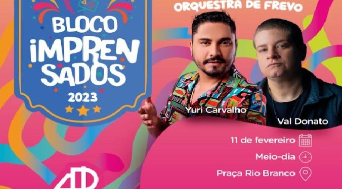 Bloco Imprensados volta às ruas dia 11 de fevereiro e Associação Paraibana de Imprensa confirma atrações