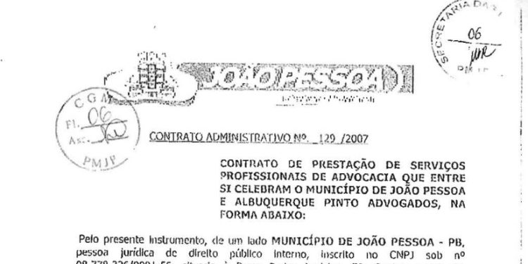 Um contrato de 2007 e a decisão do TCE para escritório de PE devolver R$ 6,4 milhões aos cofres da PMJP