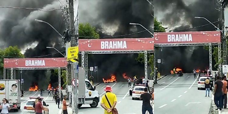 VÍDEOS- Trabalhadores ambulantes protestam no Maior São João do Mundo após PMCG proibir barracas