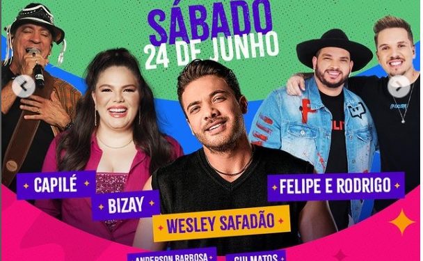 Confira a programação deste sábado de São João da cidade de Bananeiras