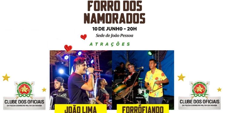 Cantor João Lima é atração no tradicional “Forró dos Namorados” no Clube dos Oficiais neste sábado