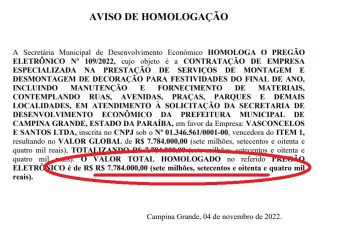 MP de Contas deve emitir parecer sobre gastos de R$ 7,7 milhões com iluminação de Natal de CG