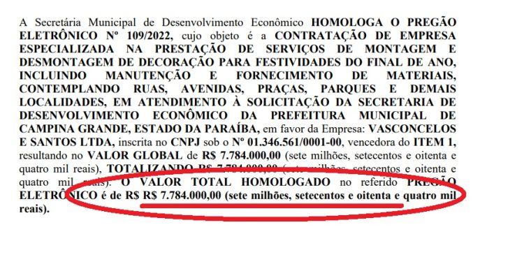 MP de Contas deve emitir parecer sobre gastos de R$ 7,7 milhões com iluminação de Natal de CG