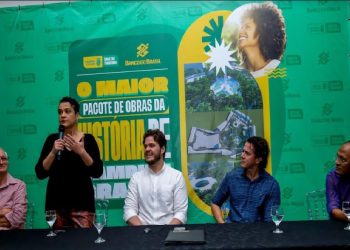 Ao lado de Bruno e da presidente do BB, Veneziano ressalta R$ 40 mi à ampliação do Parque do Povo