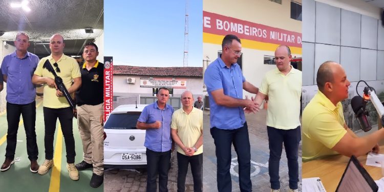 Deputados Cabo Gilberto e Sgt Neto visitam PMs e BMs, clube de tiro e concedem entrevista no Sertão