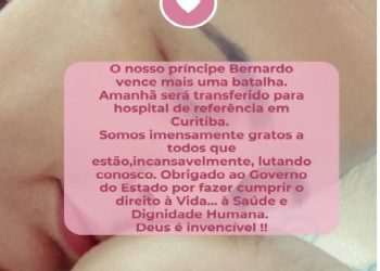 Após apelo, mãe comemora transferência de bebê e agradece envolvimento na luta pela vida