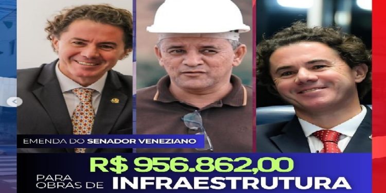 Prefeito de Riachão do Bacamarte destaca obras com emenda de R$ 956 mil do senador Veneziano