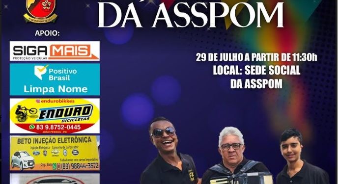 São João Pedro da Asspom terá forró pé de serra, comidas típicas e sorteios para PMs e Bombeiros