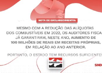 VÍDEO- Sindifisco rebate dados equivocados do Governo e revela aumento de R$ 100 milhões em receita