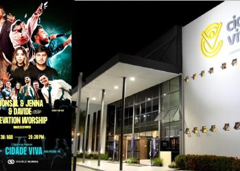 Em turnê no Brasil, Jonsal, Jenna e Davide, da Elevation Worship, se apresentam na Cidade viva em JP