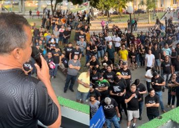 VÍDEO- Em ato dos policiais, subtenente Welington cobra compromissos assumidos pelo governador