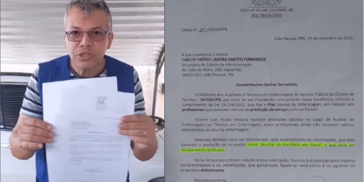 VÍDEO- Presidente do Sindicato oficia Estado sobre retificação da função de profissionais de enfermagem