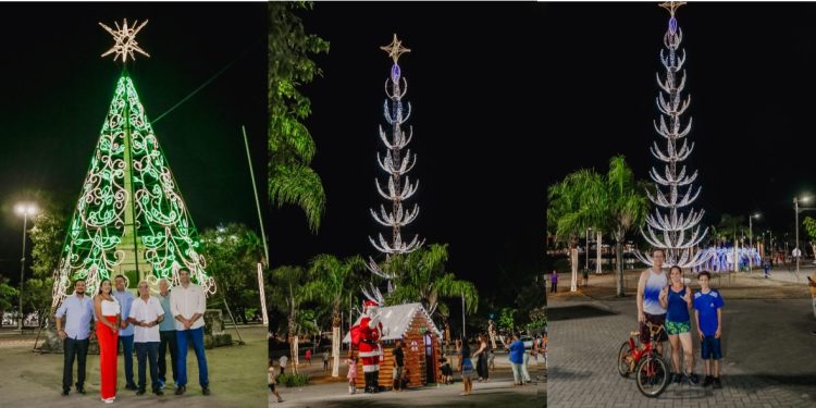 Cícero faz acendimento de árvore de 28 metros na Lagoa e decoração de Natal ilumina João Pessoa