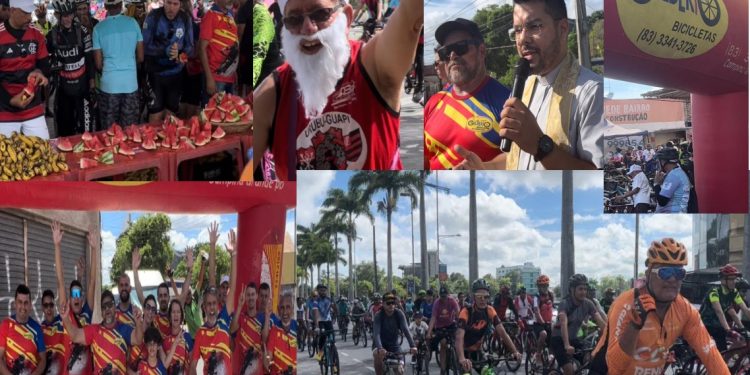 VÍDEOS- Três mil ciclistas, 3,5 toneladas de alimentos, no Passeio Natal Sem Fome em Campina Grande