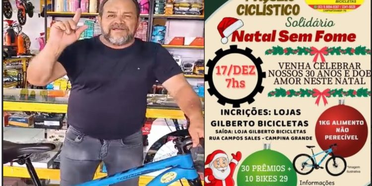 PEDAL NATAL SEM FOME- Inscreva-se com 1 kg de alimento e concorra a 40 prêmios, sendo 10 bicicletas