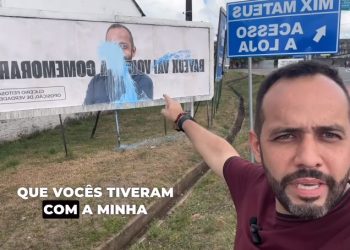 Outdoor de Glicério é alvo de vândalos em Bayeux: “Estão tentando nos calar, mas não vão conseguir”