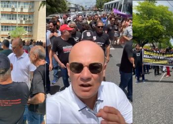 Deputado federal Cabo Gilberto participa de protesto do Fórum dos Servidores Públicos Civis e Militares